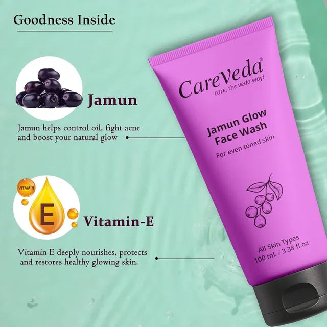 CareVeda Jamun Glow Face Wash – 100ml